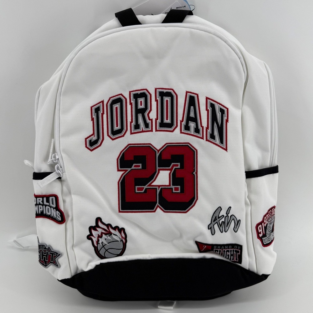 NEW Nike Jordan White Patch Backpack Water‎ Resistant 15" Laptop Sleeve